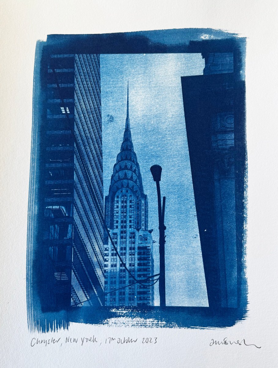 Photorealistic Cityscapes Photograph By Anna Bush, 13 X 17, Chrysler, New York, Original Artwork