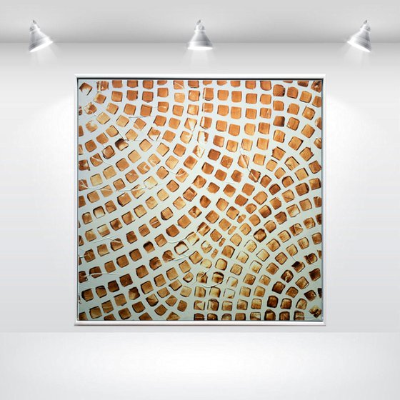 Copper - Abstract acrylic painting high textured canvas art wall art ready to hang
