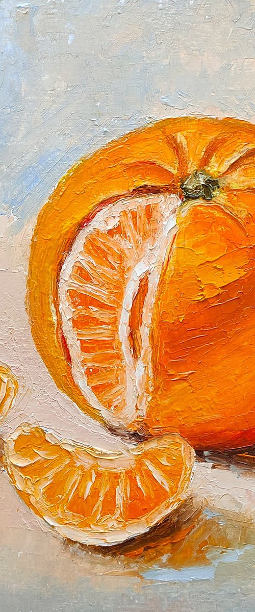 Still life with tangerine by Yulia Berseneva