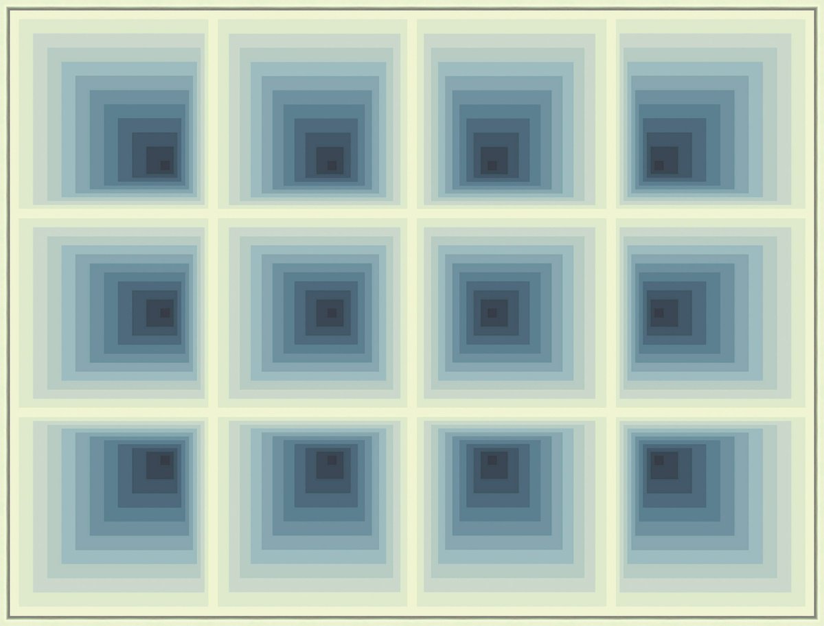 Geometric Abstract Acrylic Painting By Crispin Holder, 50 X 38, Focal Depths No.3, Original Artwork