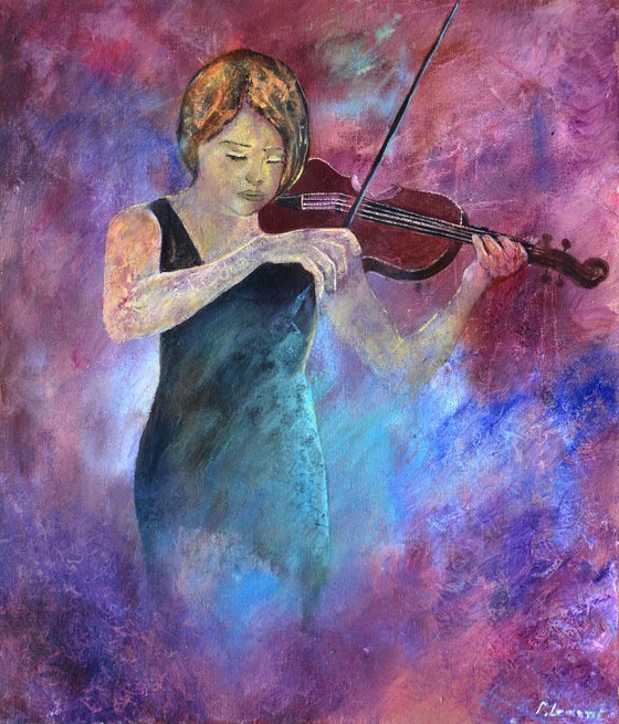 Playing violin