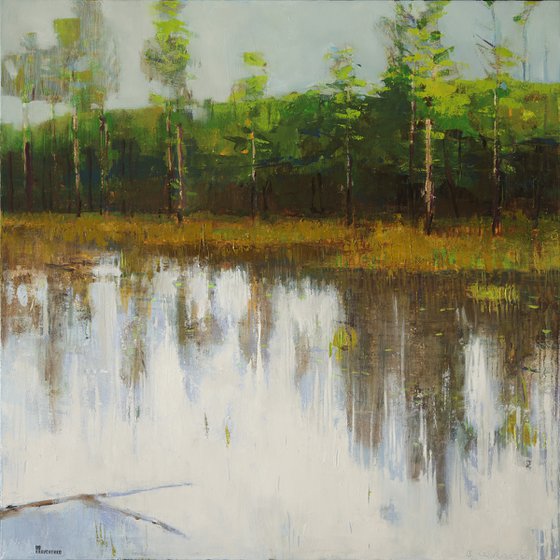 Grassy Waters Preserve 30x30" 76x76cm Oil by Bo Kravchenko