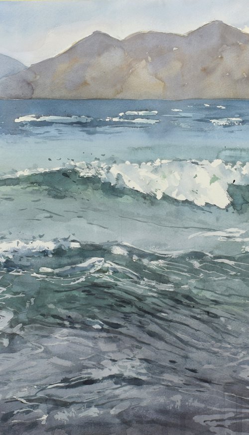 Stormy sea 2 ( 74X54 ) by Goran Žigolić Watercolors