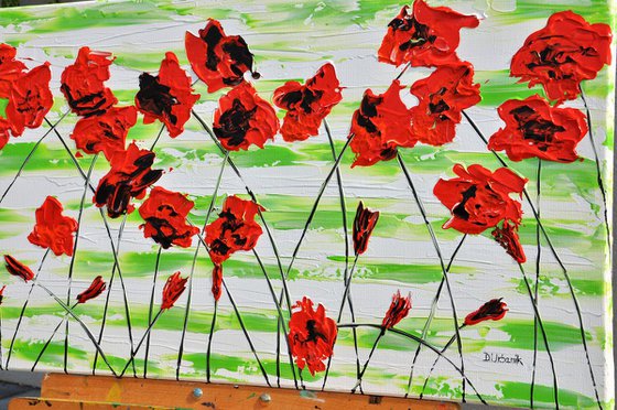 Red Poppies 90x50cm