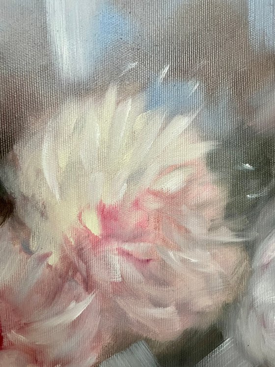 Peonies -abstract style