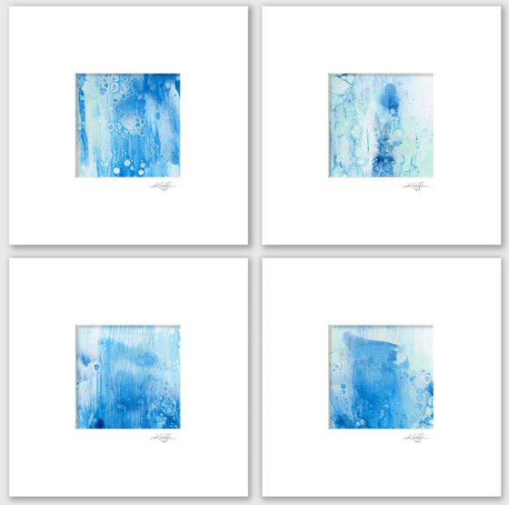 Song Of The Journey Collection 15 - 4 Abstract Paintings in mats by Kathy Morton Stanion