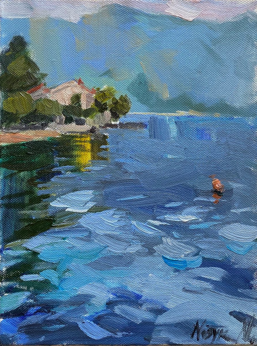 Kotor bay | 40x30 cm oil painting on canvas by Nataliia Nosyk