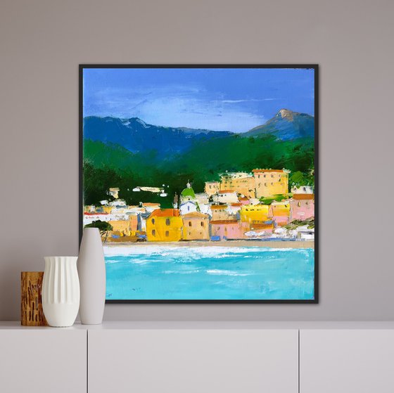 Italian Rivera painting 30-30 cm