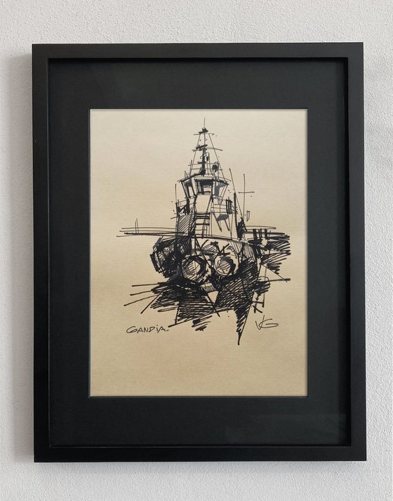 Original sketch of a TUGBOAT VB SEVILLA
