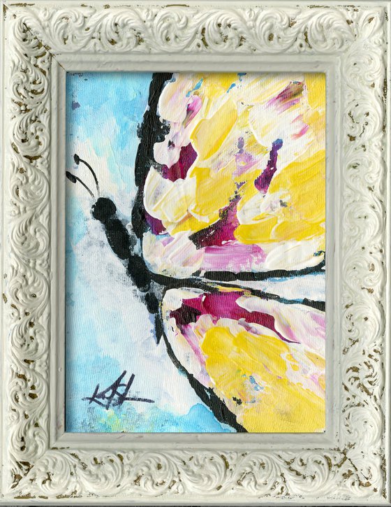 Butterfly Beauty 6 - Framed Painting by Kathy Morton Stanion