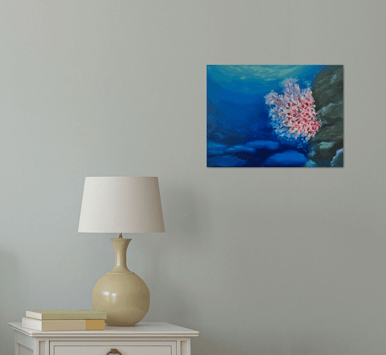 Underwater Sakura, 40 x 30, oil on canvas