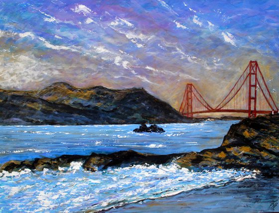 Golden Gate  ( Large 40" x 30" -102cm x 76cm )