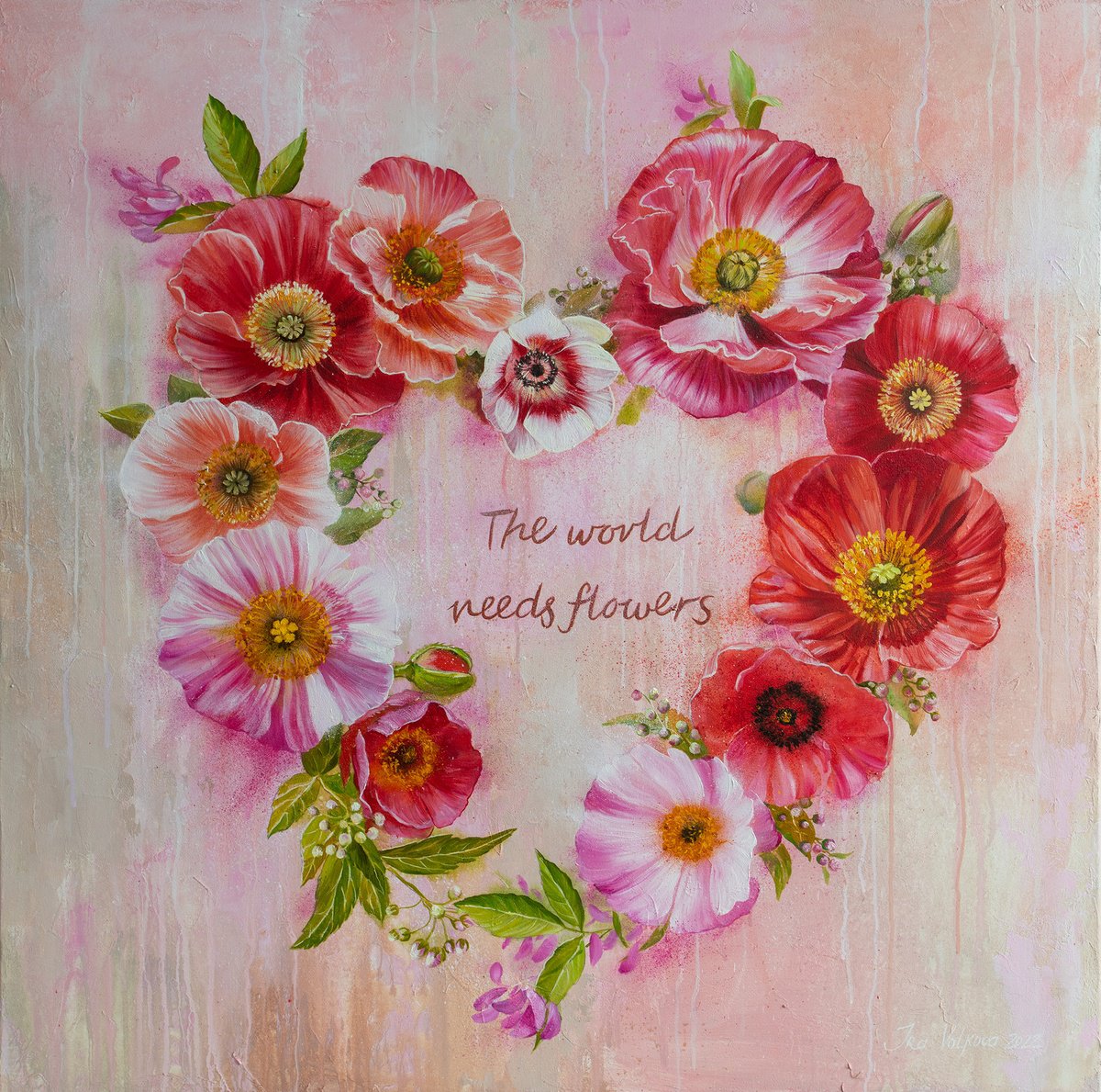 The world needs flowers by Ira Volkova
