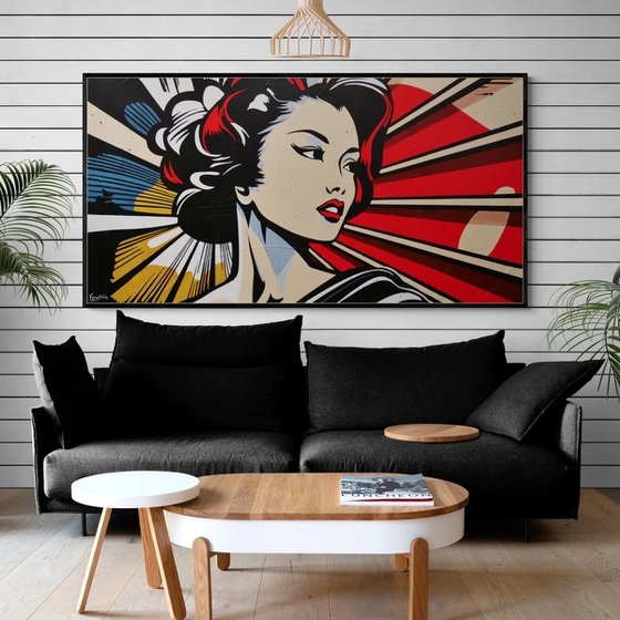 Akane 190cm x 100cm Textured Urban Pop Art