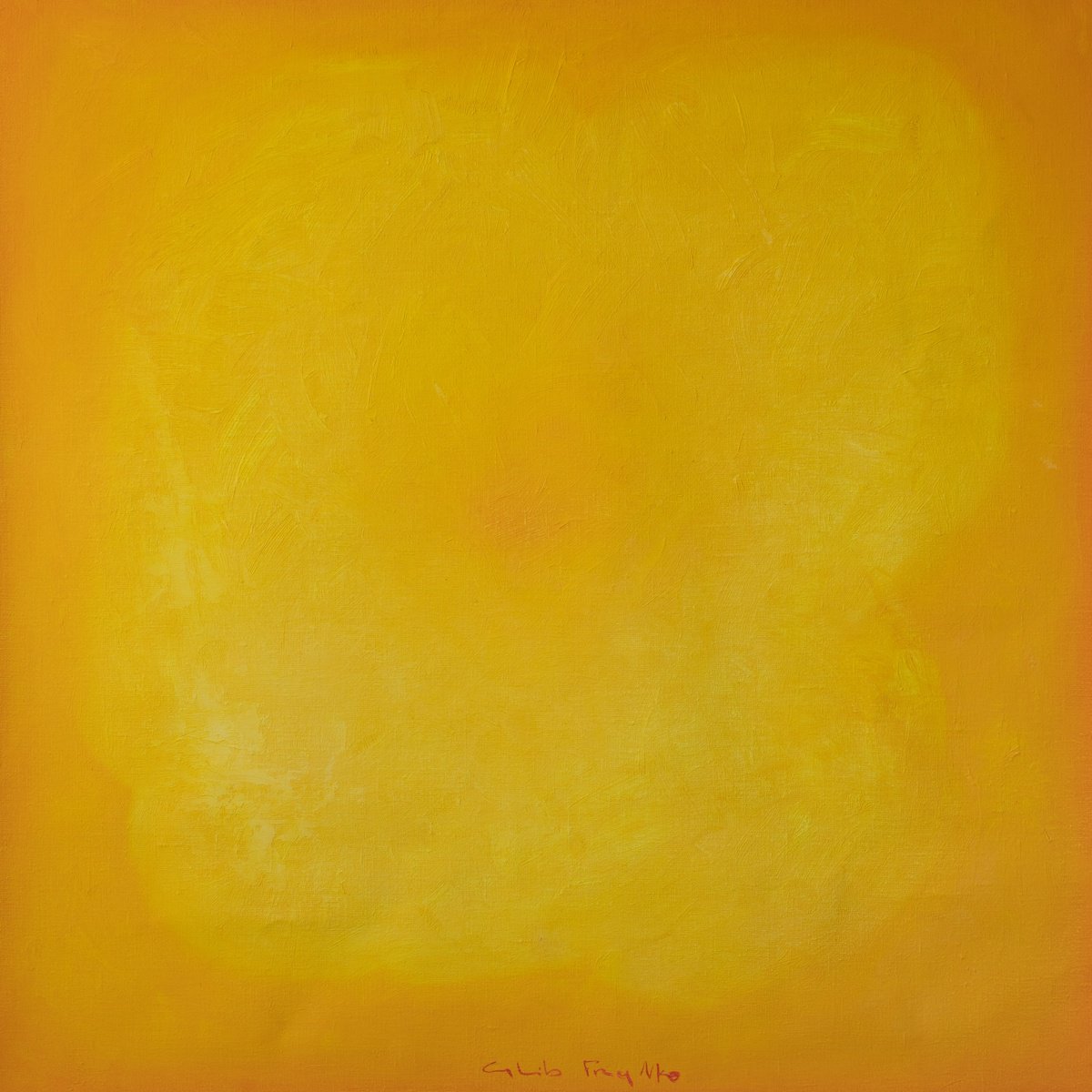 Abstract Botanical Oil Painting By Glib Franko, 37 X 37, #44 [The Deep Infinity], Original Artwork