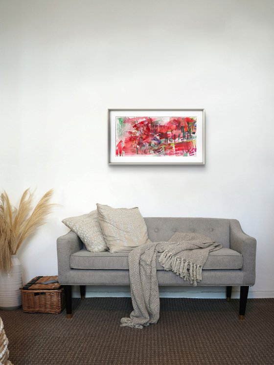 Abstract Landscape Red Poppies