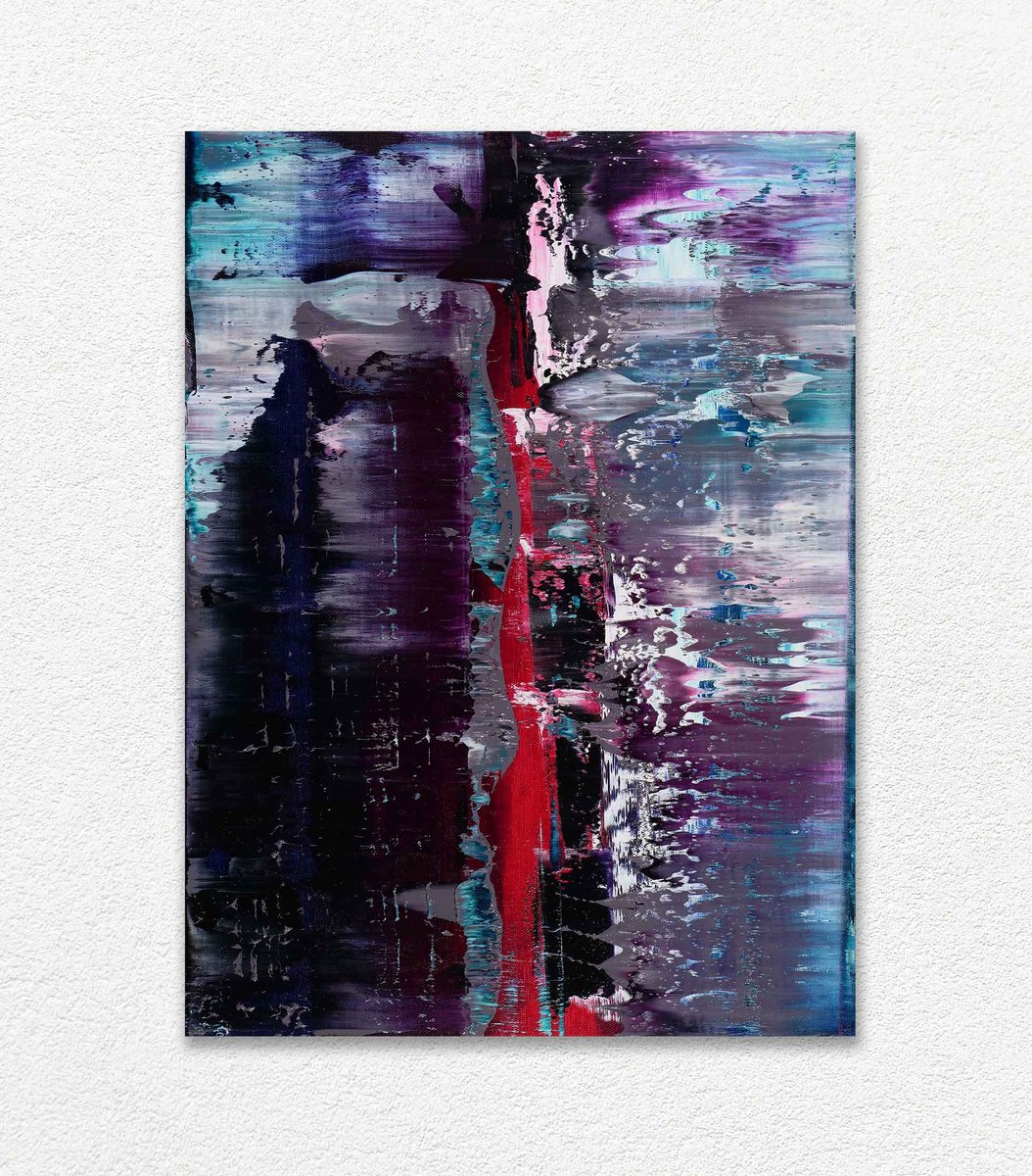 Organic Abstract Oil Painting By Vadim Shamanov, 15 X 20", Echoes Of Resonance Ii, Original Artwork