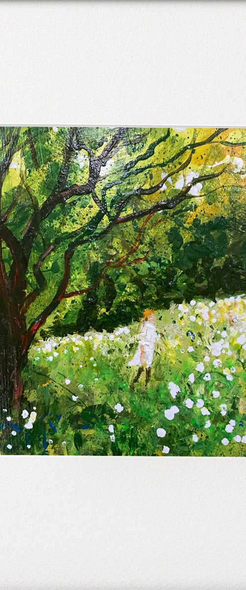 Seasons - Summer Girl in the Orchard by Teresa Tanner
