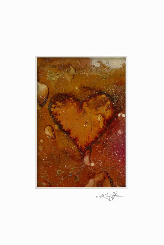 Heart Collection 16 - 3 Small Matted paintings by Kathy Morton Stanion