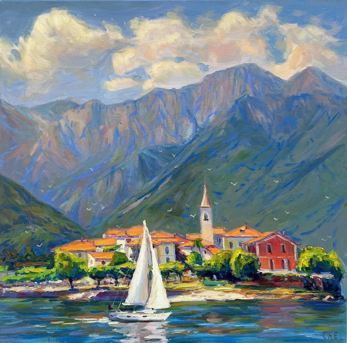 Quiet Evening By Evgeny Chernyakovsky, 27 X 27, Artwork For Sale On Artfinder