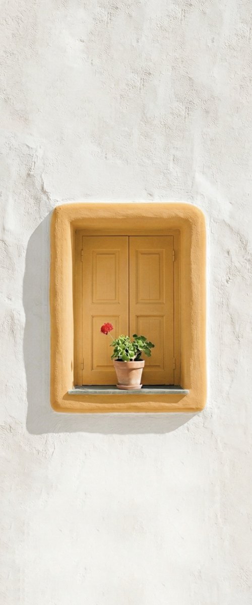 Yellow greek window by Marcus Cederberg