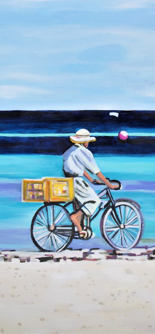 At the beach / 102.5 x 90 x 5 cm by Alexandra Djokic