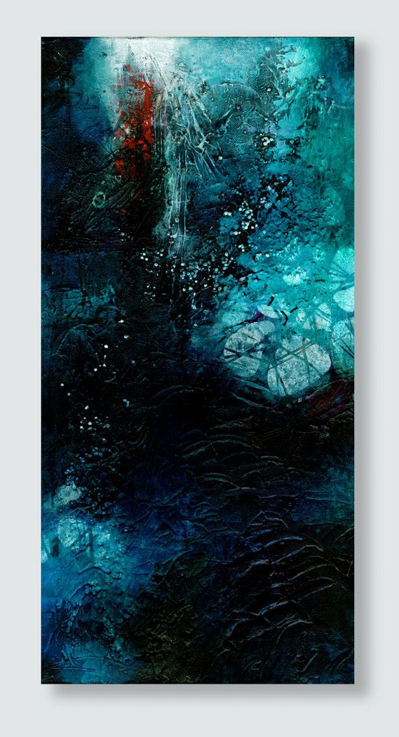 Into The Deep- Textured Abstract art by Kathy Morton Stanion