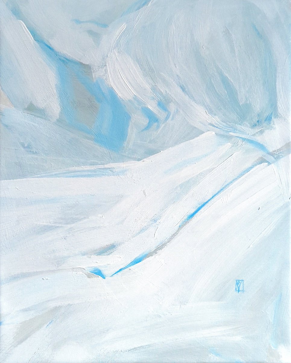 Impressionistic Portrait Acrylic Painting By Olha Vlasova, 16 X 20", Etude 