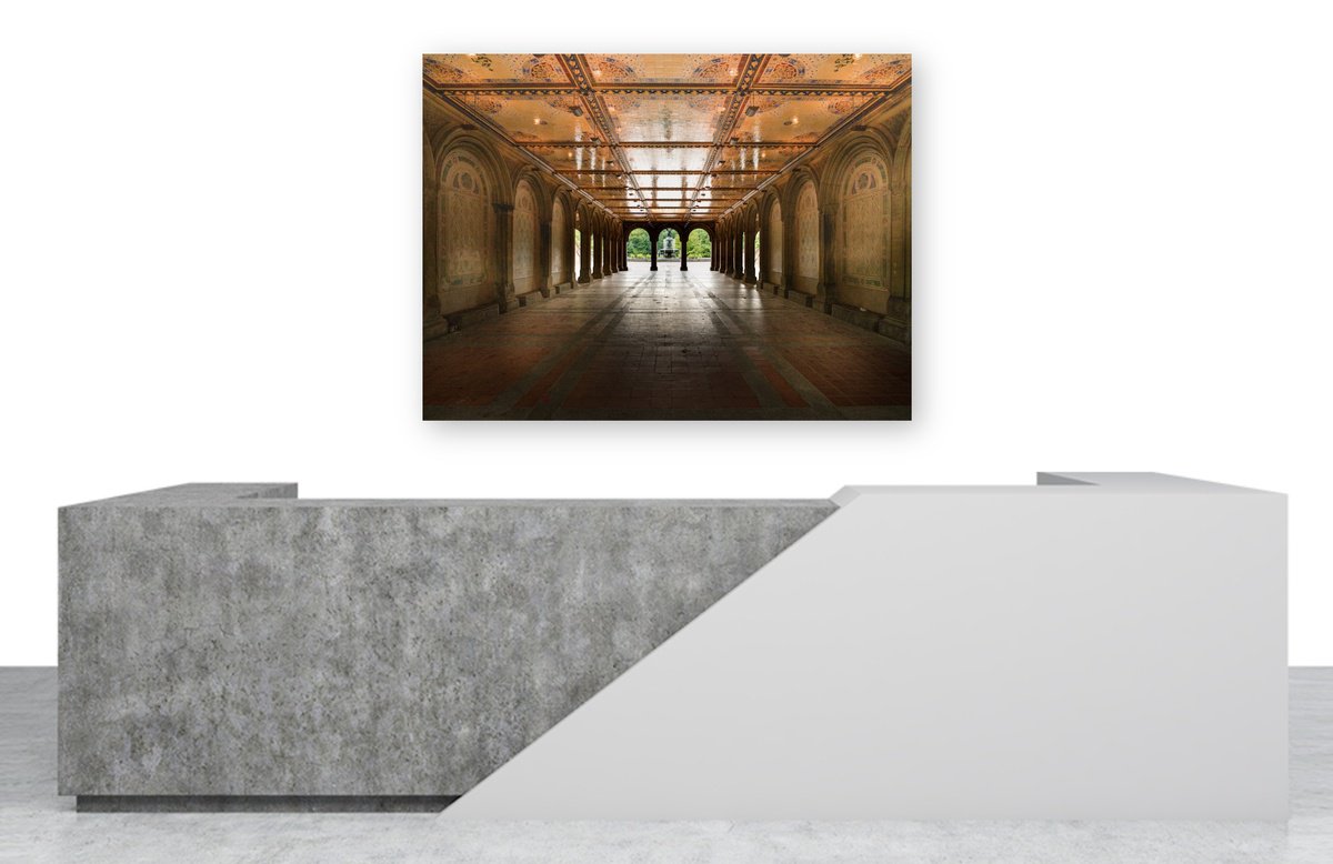 Photorealistic Cityscapes Photograph By Harv Greenberg, 40 X 30, Angel Of The Waters, Original Artwork