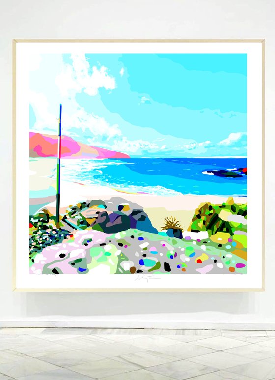 Doniños beach/ Playa de Doniños (pop art, seascape)