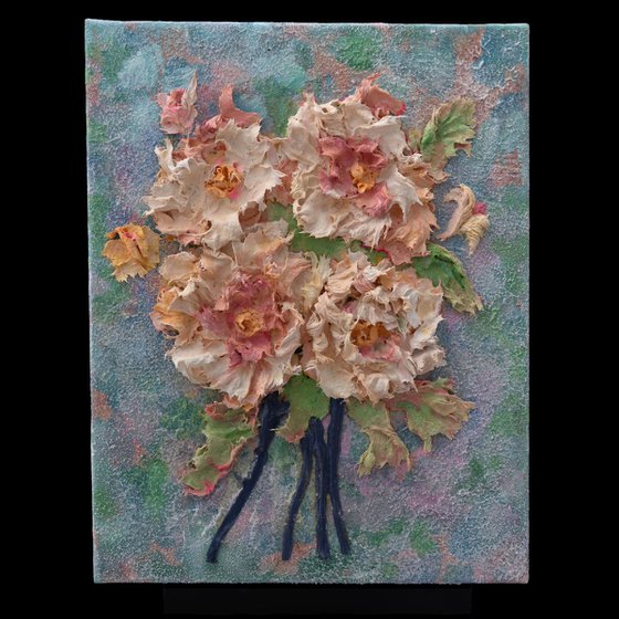 Pastel Bloom Textured Art