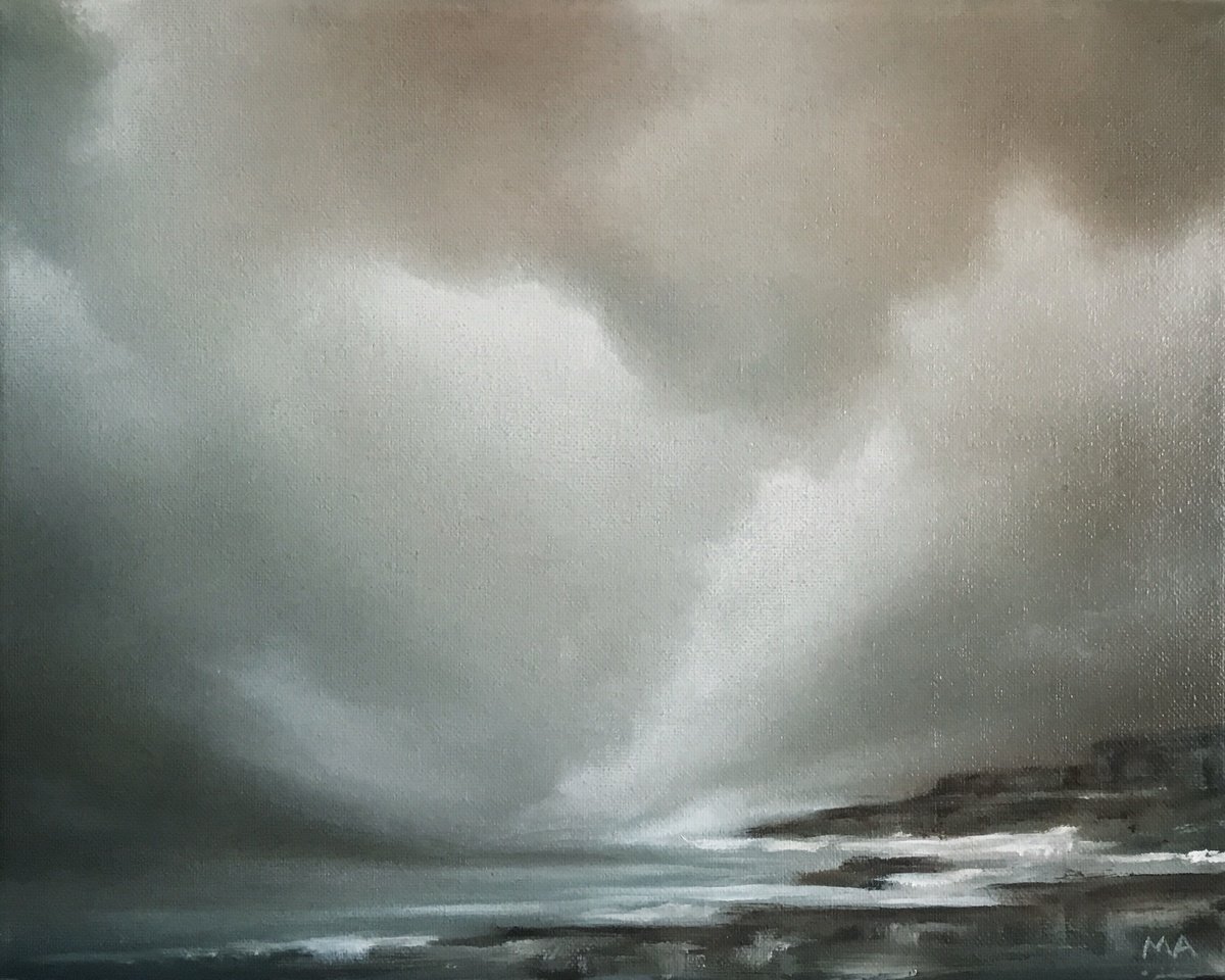 Expressive Landscape Oil Painting By Mullo Art, 12 X 9", Call Of The Sirens, Original Artwork