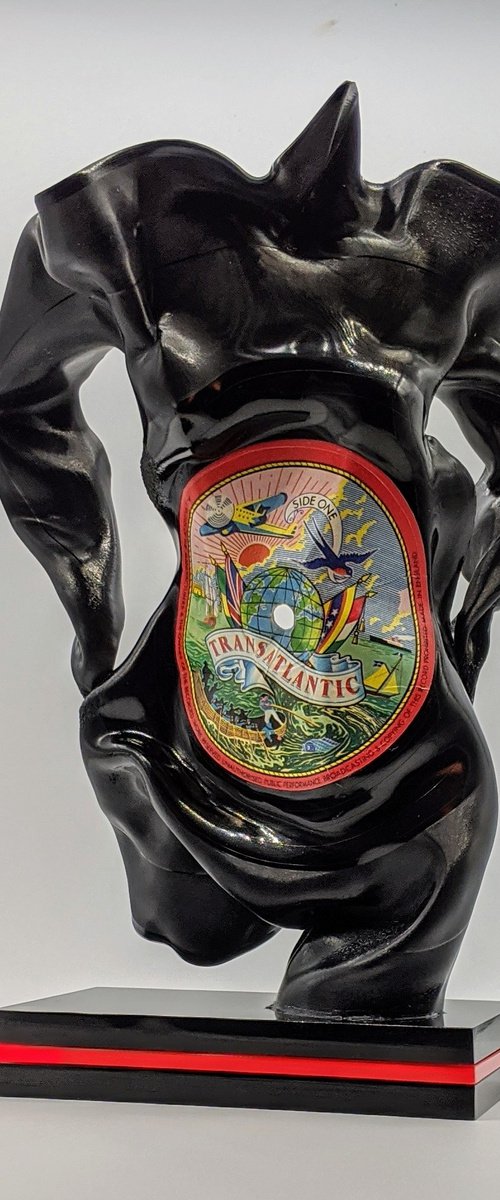 Vinyl Music Record Sculpture - "Transatlantic" by Seona Mason