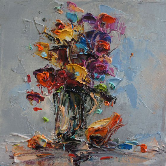 Floral composition, Flowers Oil Painting