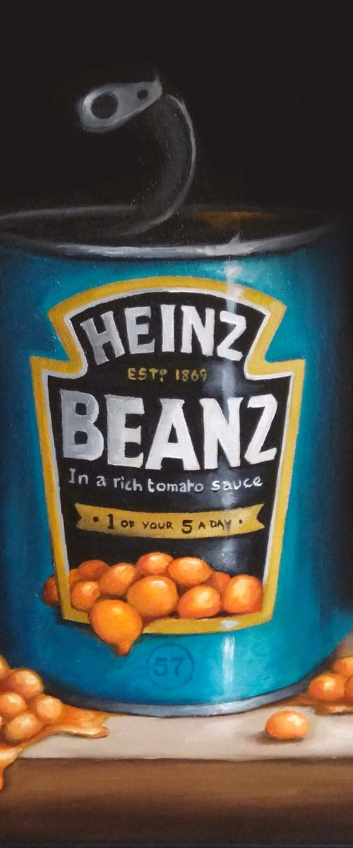 Large Tin Of Baked beans  still life by Jane Palmer Art