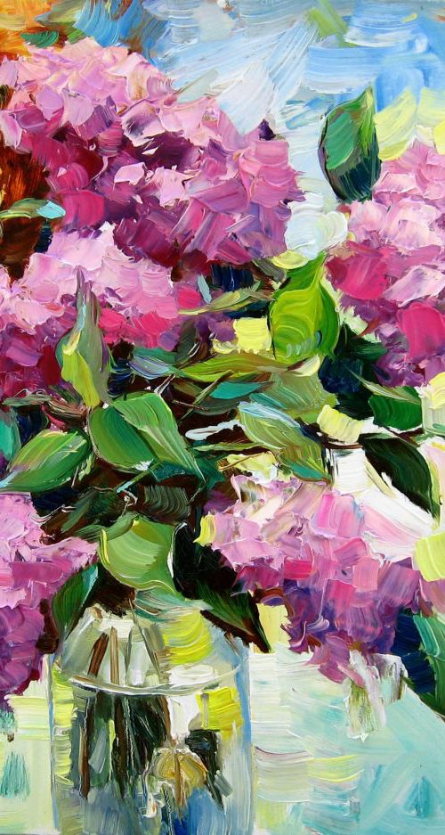 A bouquet of lilacs by Vladimir Lutsevich