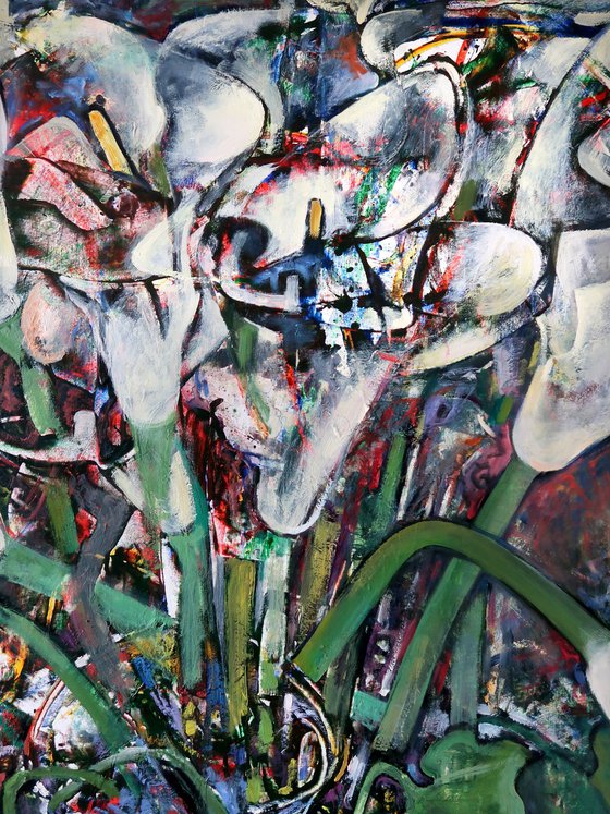 “Calla Lilies and Glasses”