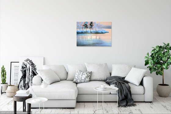 Silent Reflection: The Winter Blue