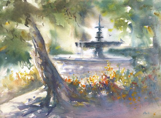 "Summer fountain"