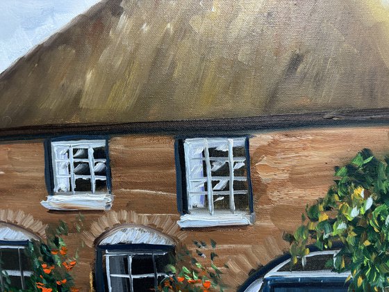 Dutch house with thatched roof