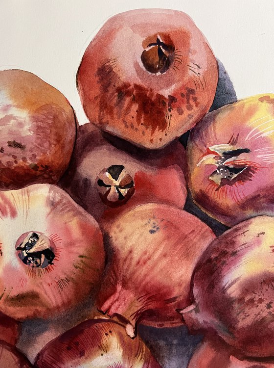 Pomegranates. Fruit Market