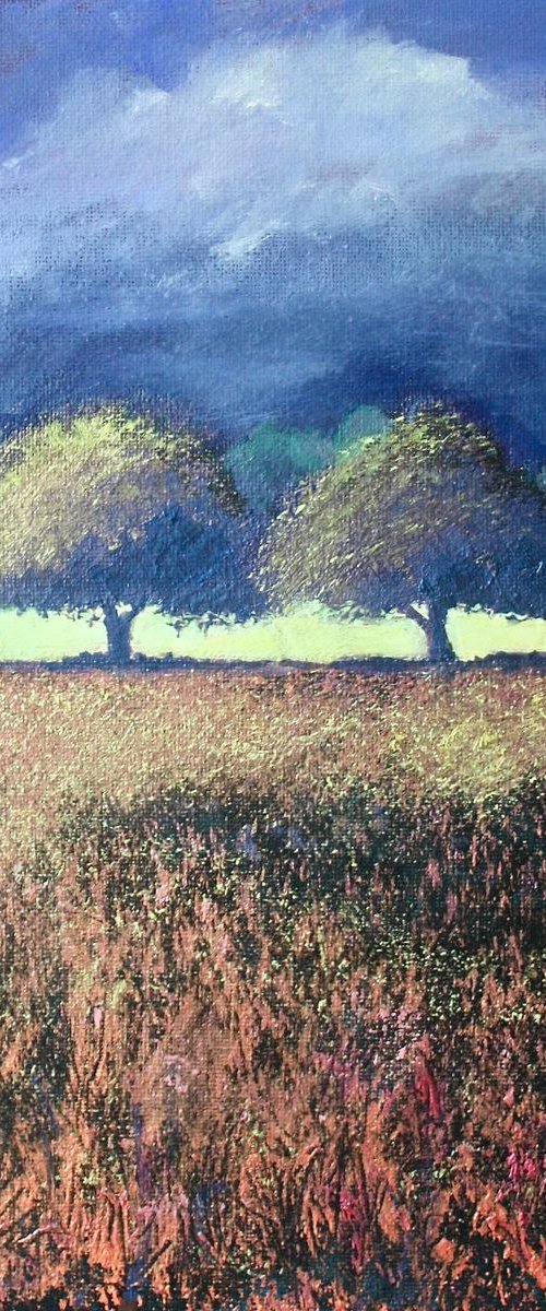 2 Trees Storm Coming by Simon Jones