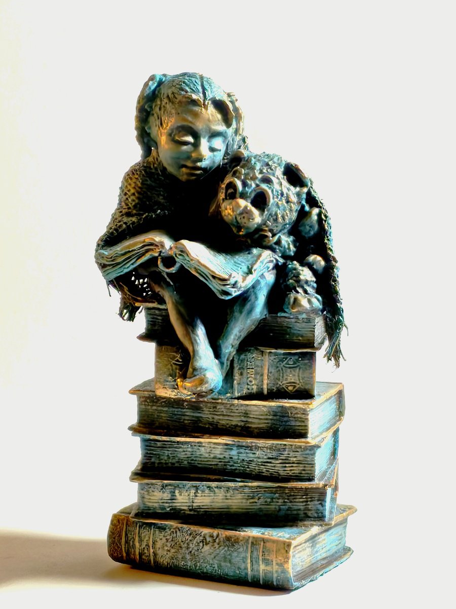 Expressive Sculpture , The Storykeeper By Elena Kraft, 6 X 12, Artwork For Sale On Artfinder