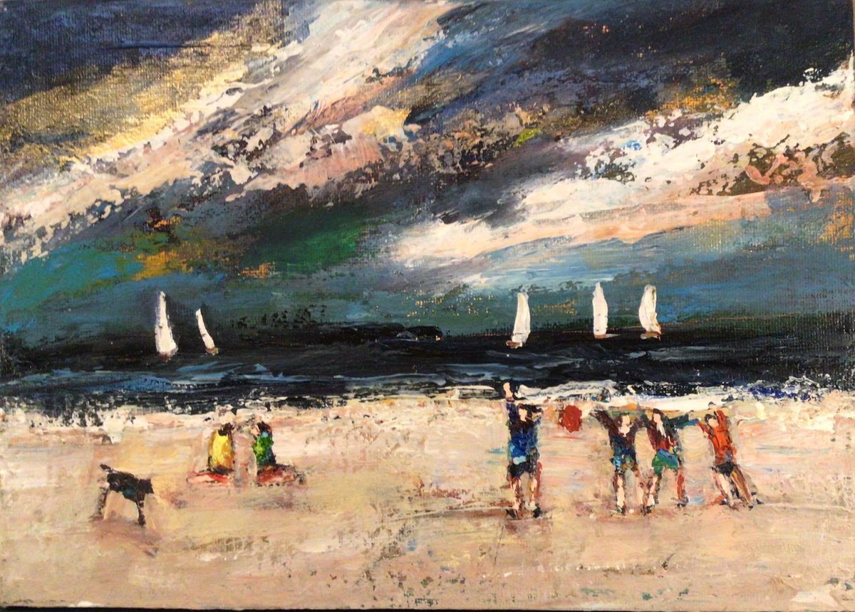 BOYS ON THE BEACH by Roma Mountjoy