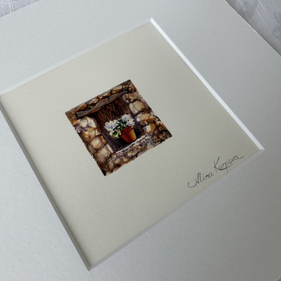 Cottage window miniature