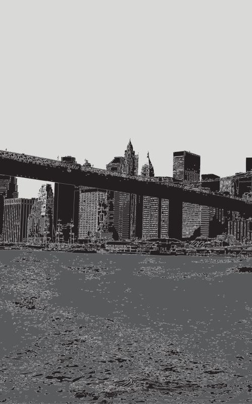 Brooklyn Bridge 2 NY B&W by Keith Dodd