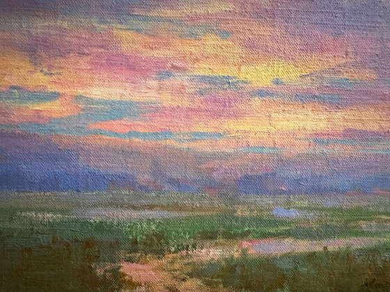 Crimson Horizon Sunset