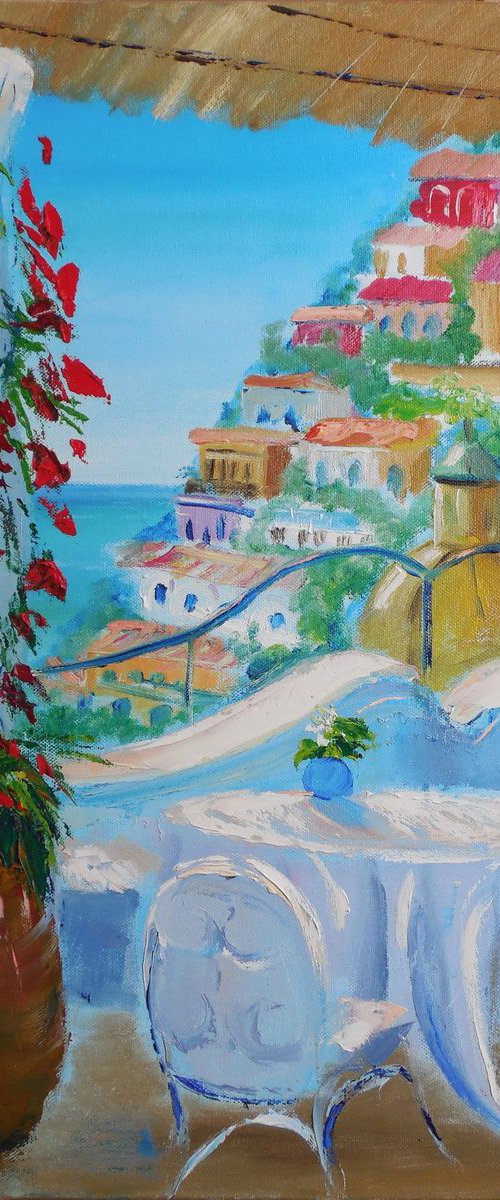 Terrace in Positano Italy by Dmitry Fedorov