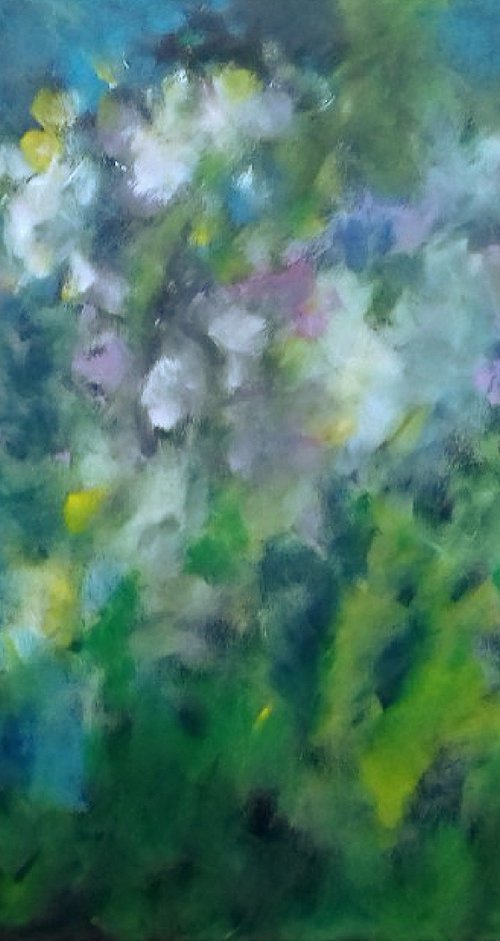 A Summer Garden IV -  Large Abstract by Jan Rippingham