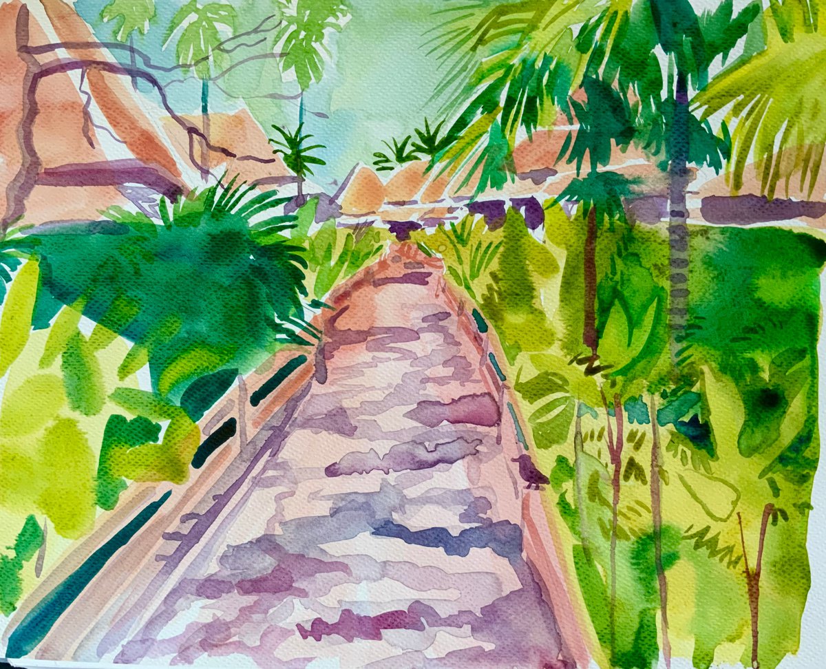 Boardwalk in Thailand by Mary Stubberfield